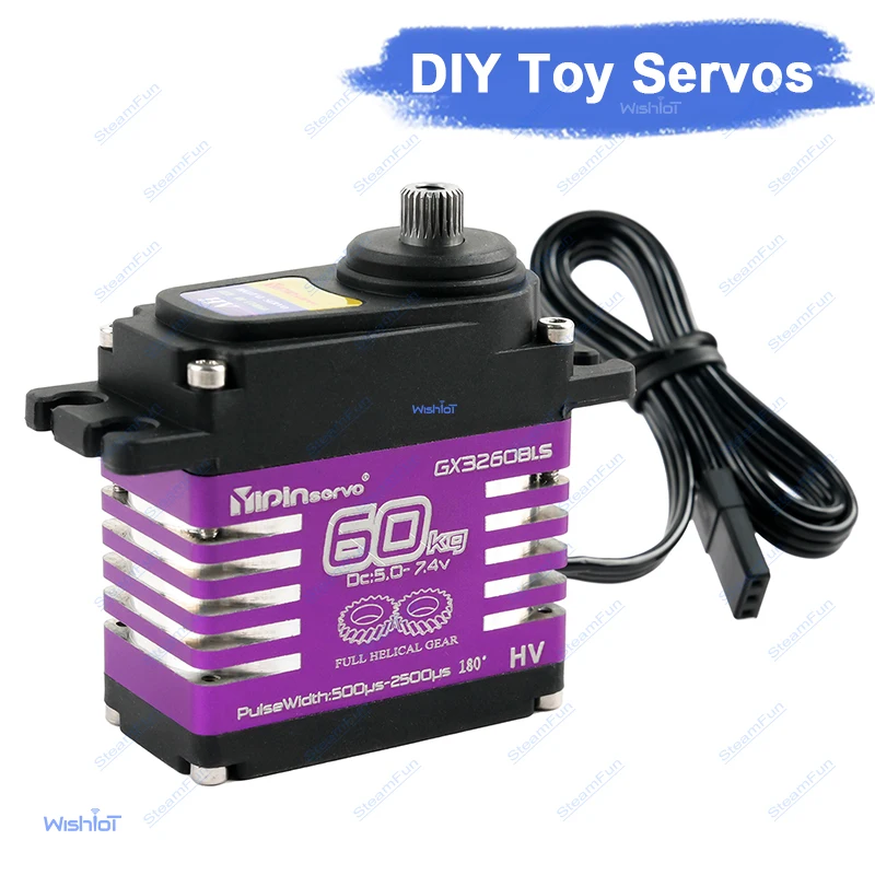 

Бесщеточный цифровой сервопривод YP3260BLS 60 кг, 7.4В HV, с высоким крутящим моментом, металлическим редуктором, 180/270/360 градусов, для радиоуправляемых машин, краулеров, роботов, силовой элемент