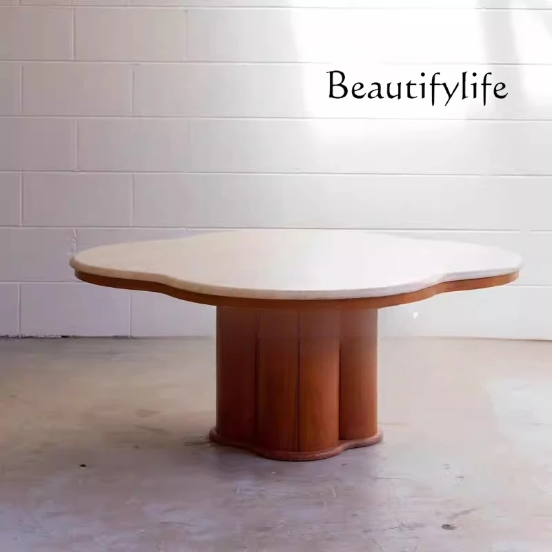 

Medieval marble coffee table living room home designer Nordic cloud creative art coffee table