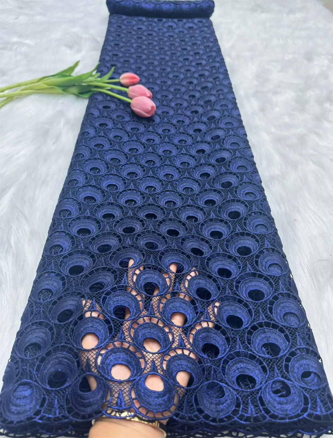 New African Guipure Cord Lace Fabric 2026 New High Quality Nigerian Water Soluble Lace Fabrics 5 Yards For Wedding Dresses Party