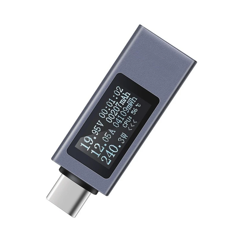 For Type-c Mobile Phone Charging Detector Supports 12A High Current PD DC Voltmeter Power Meter