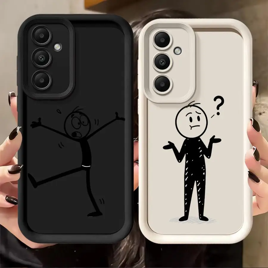 Cartoon Character Case for Samsung Galaxy A15 A16 A56 A35 A36 A53 A54 A51 A73 A23 A71 A72 A12 A13 A26 A32 A34 Phone Cover