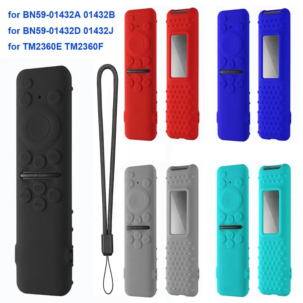 Silicone TV Remote Controller Cover Washable Soft Protective Case Shockproof Full Coverage for Samsung BN59-01432 1436 TM2360