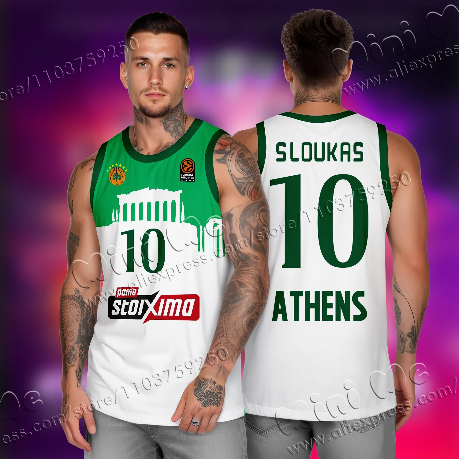 2025 New Arrivals Panathinaitkos Basketball Jersey Fan Special Jersey Kit Greece Men Summer Basketball Sports Jersey Vest TShirt