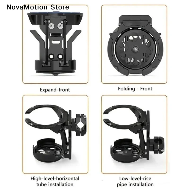 1Pcs Motorcycles Bottle Holder Water Cup Bracket Holder Accessories Foldable Turntable Motorcycle Cup Holder For Handlebar image 5