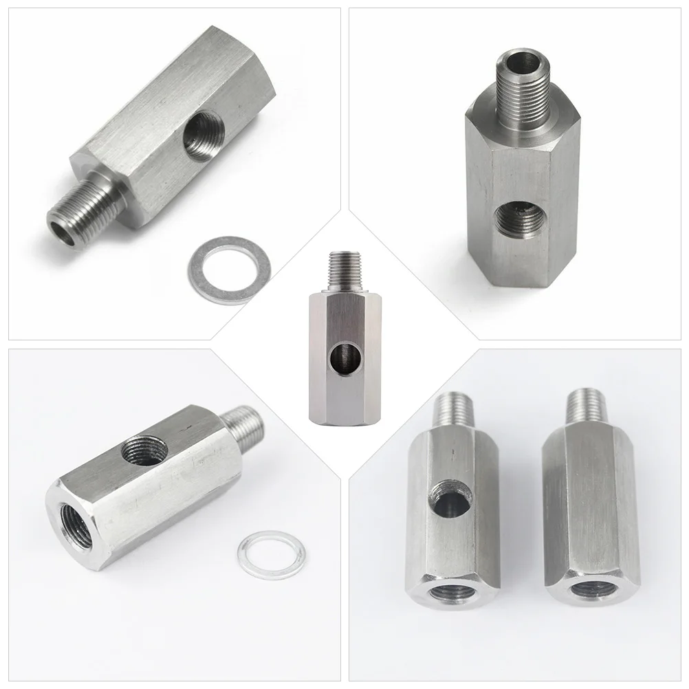 

Oil Pressure Sensor Adapter Joint Stainless Steel Car Engine Turbine Transducer Connector Gauge Sender Plug Auto Accessories
