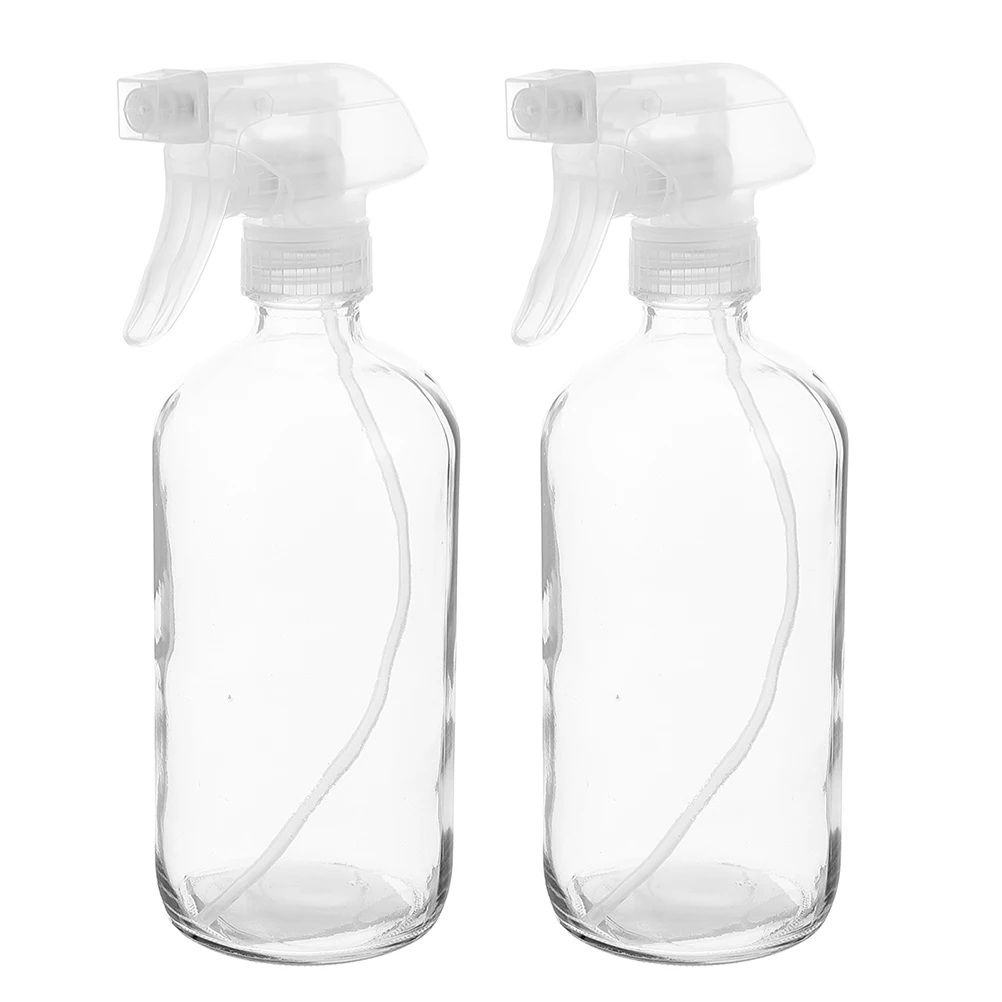 2 قطعة زجاجات رذاذ زجاجية واضحة قابلة لإعادة الاستخدام مانعة للتسرب رذاذ فوهة زجاجات التنظيف الفارغة للنباتات الزهور الاستخدام المنزلي البستنة #5