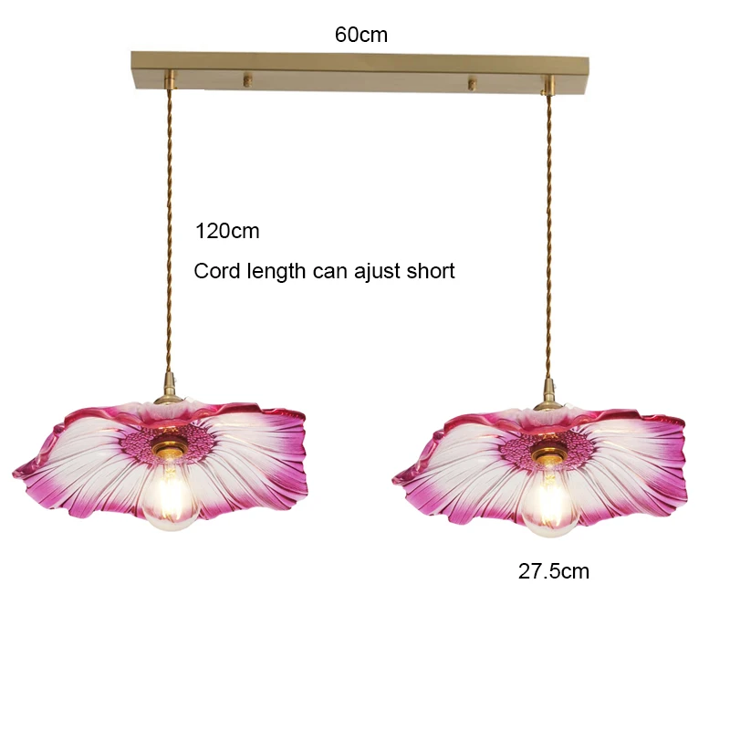 Vintage Hanger Lichten Bloem Glazen Hangende Lampen Huisdecoratie Verlichting Woonkamer Slaapkamer Nachtbed Licht Armatuur Winkel lampen woonkamers hanglampen eettafel kroonluchter lamp slaapkamer