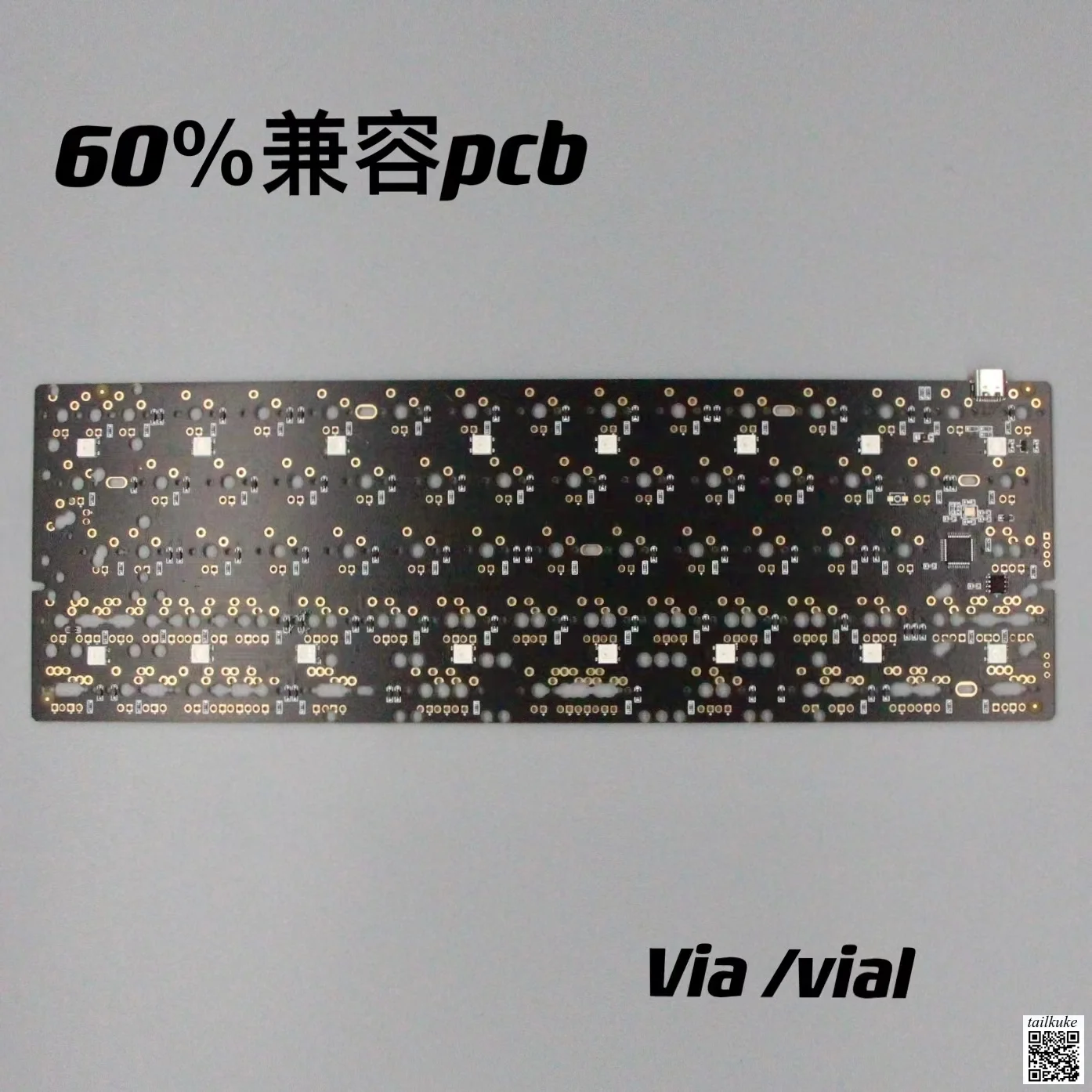 カスタマイズされた-gh60pcb-qmk-経由左シフト-64-メカニカルキーボードポーカー-diy-amj-サタン