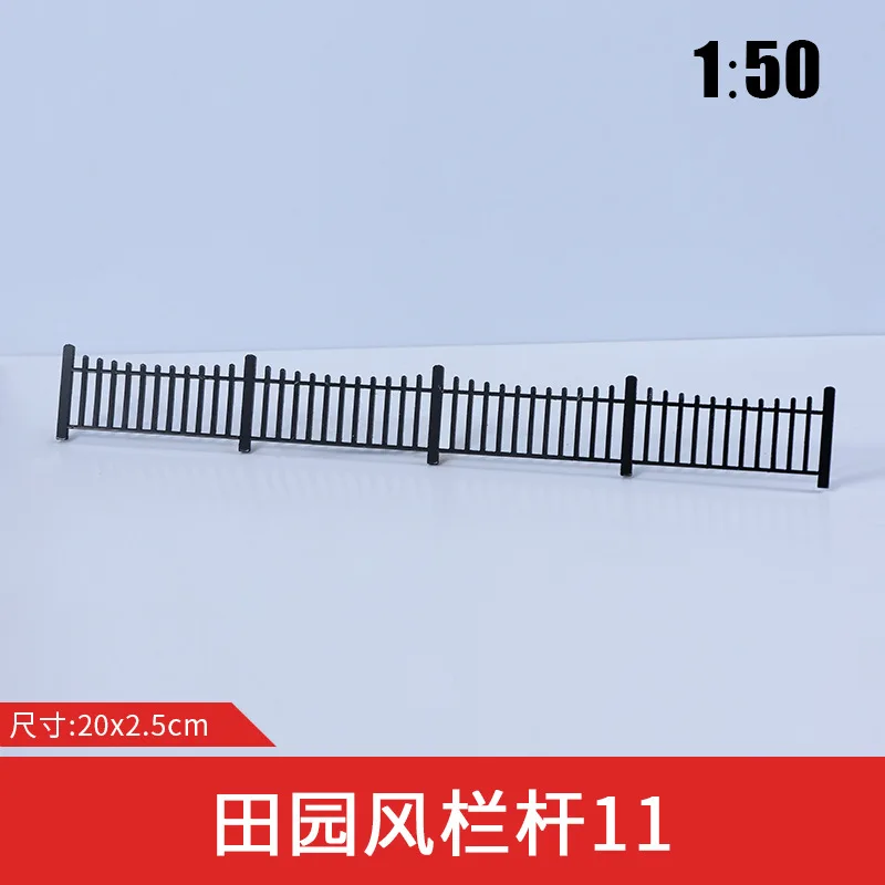 Scale1:50 Simulation Miniature Railing/Fence Model Diy Garden/Railway Scene Layout Material Diorama Kits 3Pcs/Lot