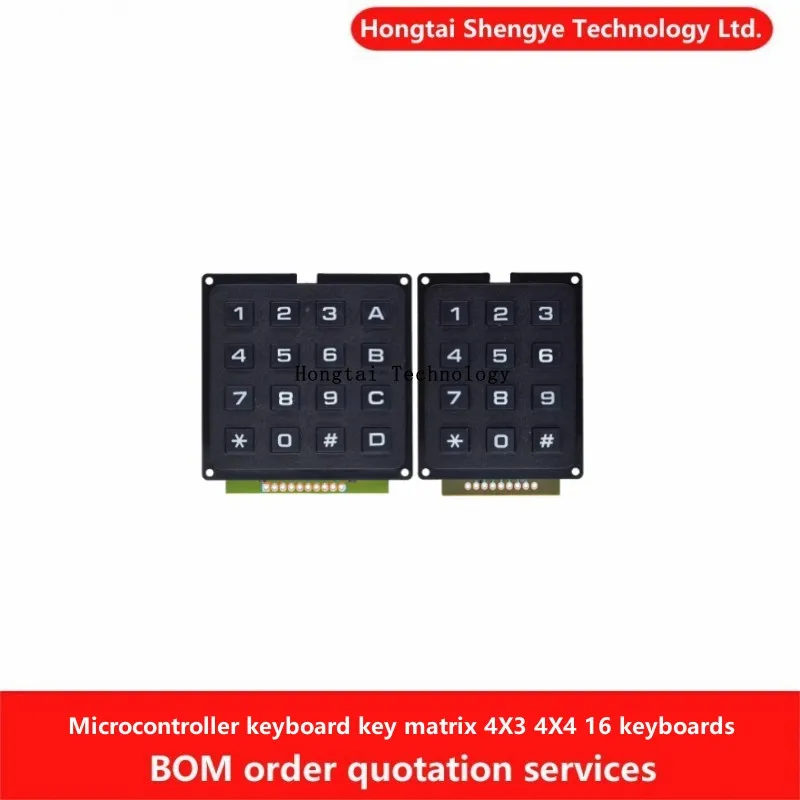 Microcontroller Toetsenbord Matrix Schakelaar Toetsen 4X3 4X4 12 Toetsen 16 Toetsen Industriële Toetsenbord Module Rij en Kolom Scannen