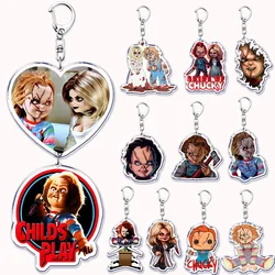 Horrible Movie Chucky Sposa Portachiavi per accessori Ciondolo borsa HALLOWEEN Fantasma Bambola Portachiavi Anello Portachiavi Gioielli Ventole Regali