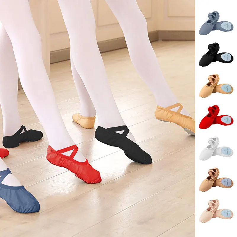 Girls Ballet Shoes Dancing Slippers Practice Ballet Shoes Canvas Women Ballet Slippers Soft Ballet Shoes