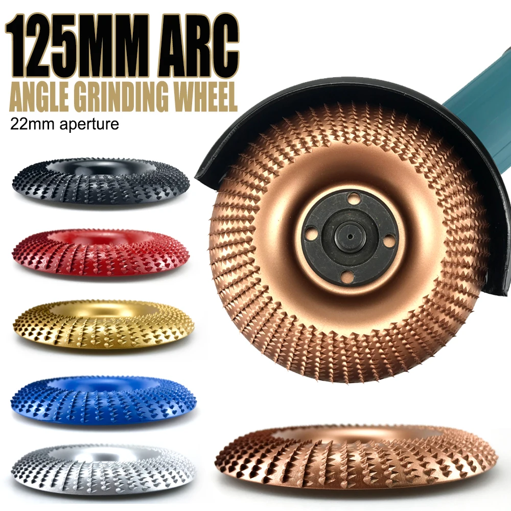 22mm Aperture 125mm Arc Angle Grinding Wheel Woods Shaping Grinding Discs Woodworking Sanding Wheel Rotary Abrasives