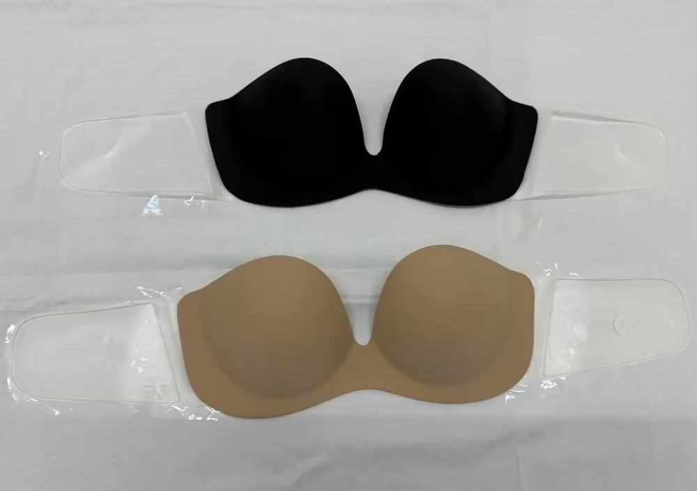 1 Piece Push Up Invisible Strapless Bra Silicone Self Adhesive Bras Nipple Cover Big Breasts Gathered Bralettes Underwear Bridal