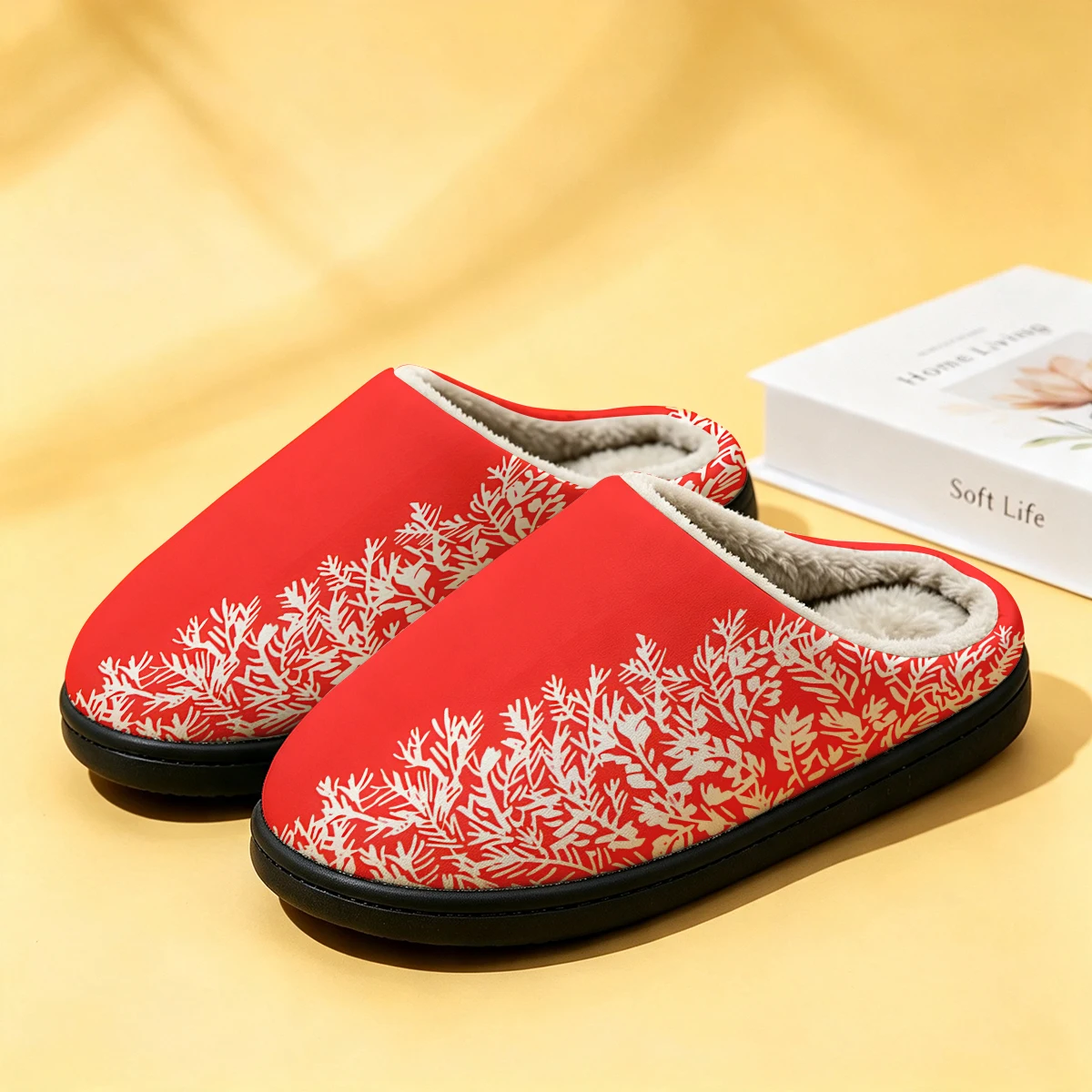 Red White Pine Tree Women's Wi - Men Shoes For Winter ulasan dan harga