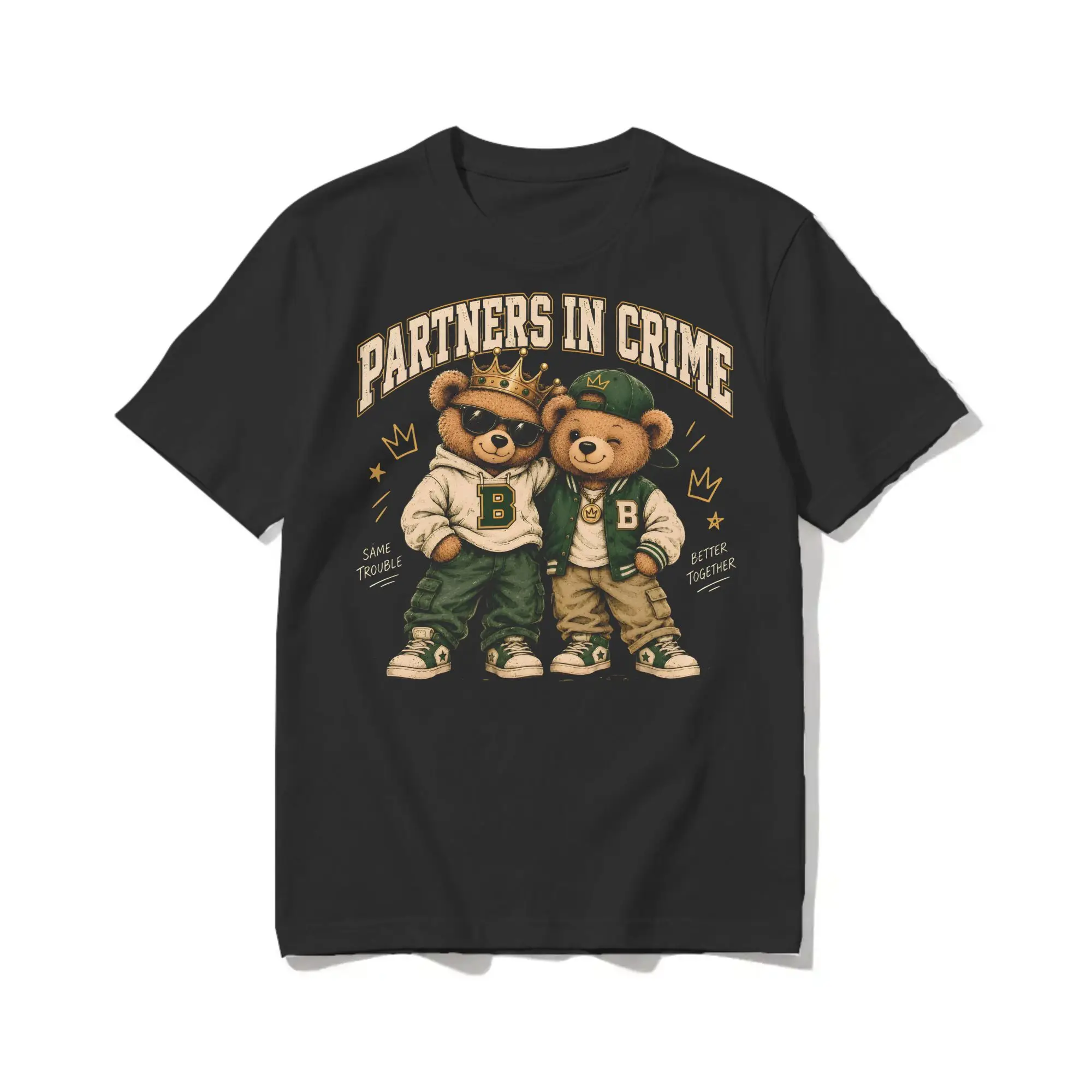 Bncmap PARTNERS Bear Brooke & Connor T-Shirt for Men Women  Novelty Cotton Tees Crewneck Short Sleeve T Shirt Unique Tops