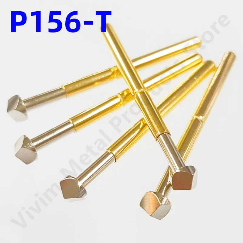 20/100PCS Spring Test Probe P156-T Brass Metal Test Pin P156-T2 Length 34mm Spring Test Probe Pogo Pin Dia 2.36mm Head Dia 4.0mm