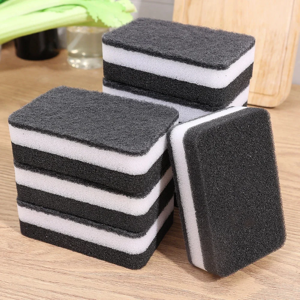 Wholesale Double-sided Cleaning Sponges Pan Pot Cleaning and Maintenance Washing Sponges Household Scouring Pad Kit Tools Brush