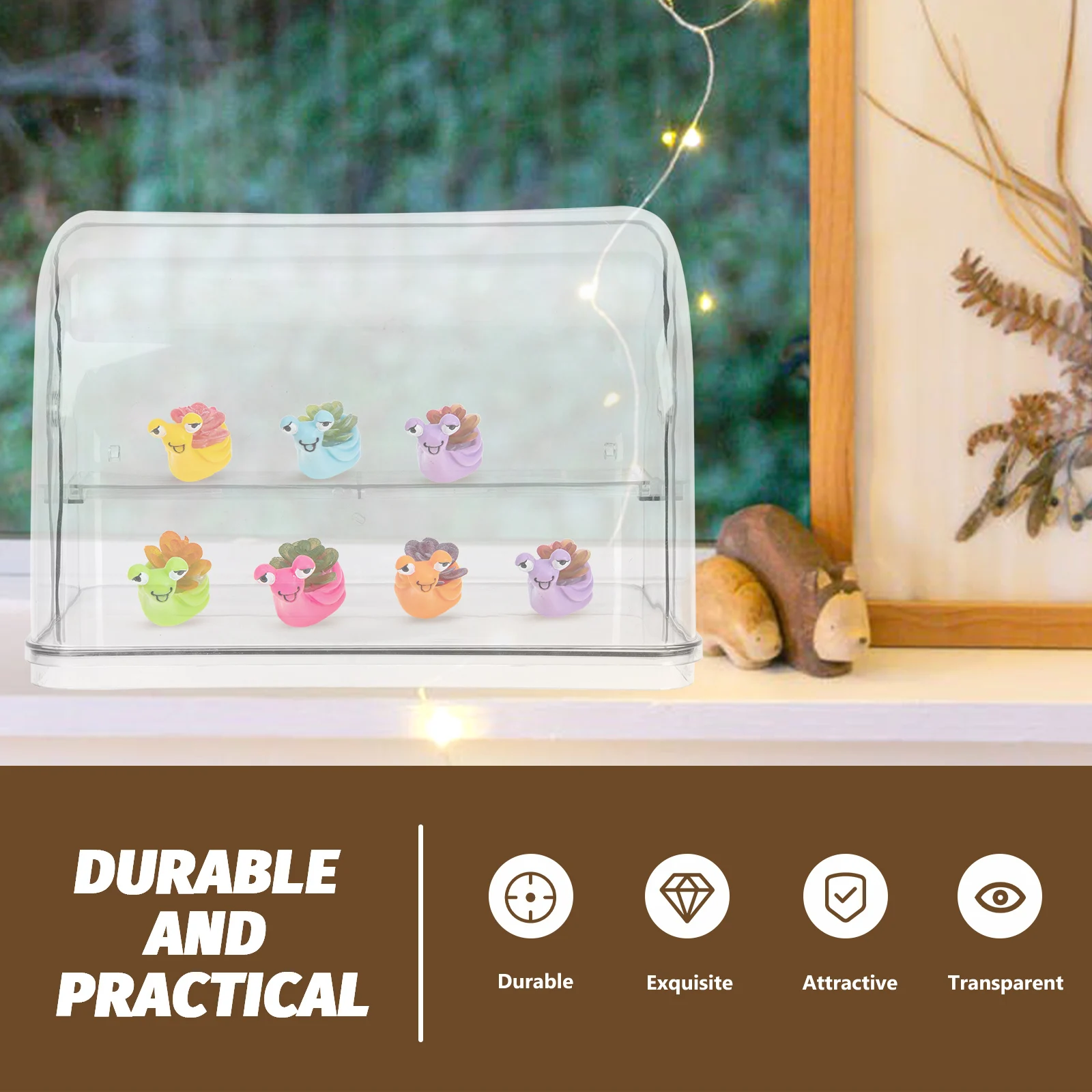 

Clear Display Transparent Storage Container Display Box For Figurines Collection Organizer Box