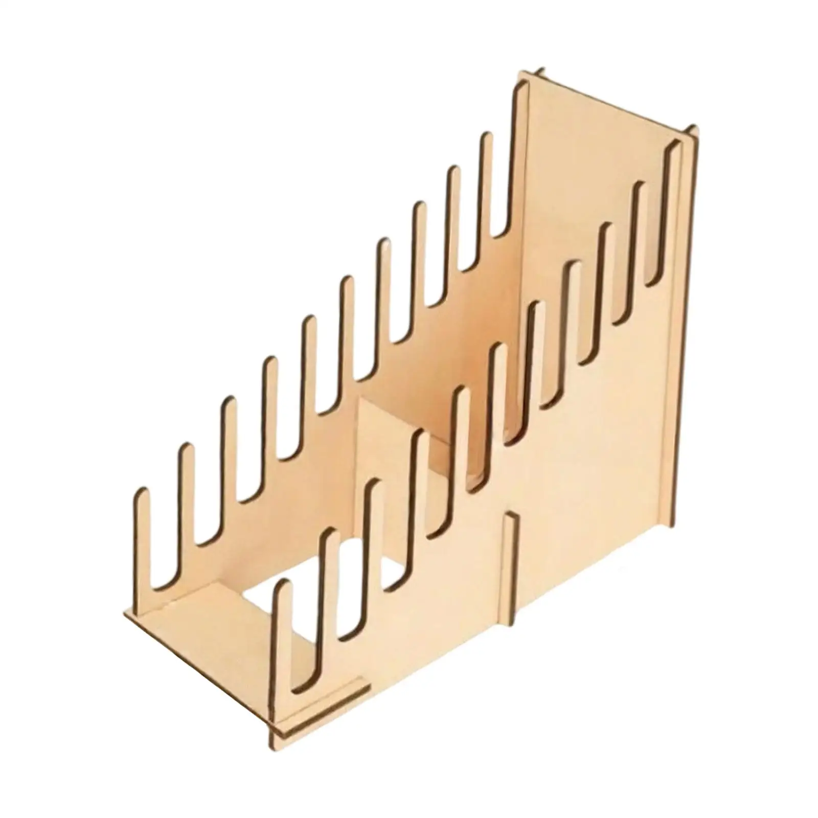 Retail Store Greeting Card Display Holder Wood Rack Postcard Organizer Shelf for Vendor Tabletop Use