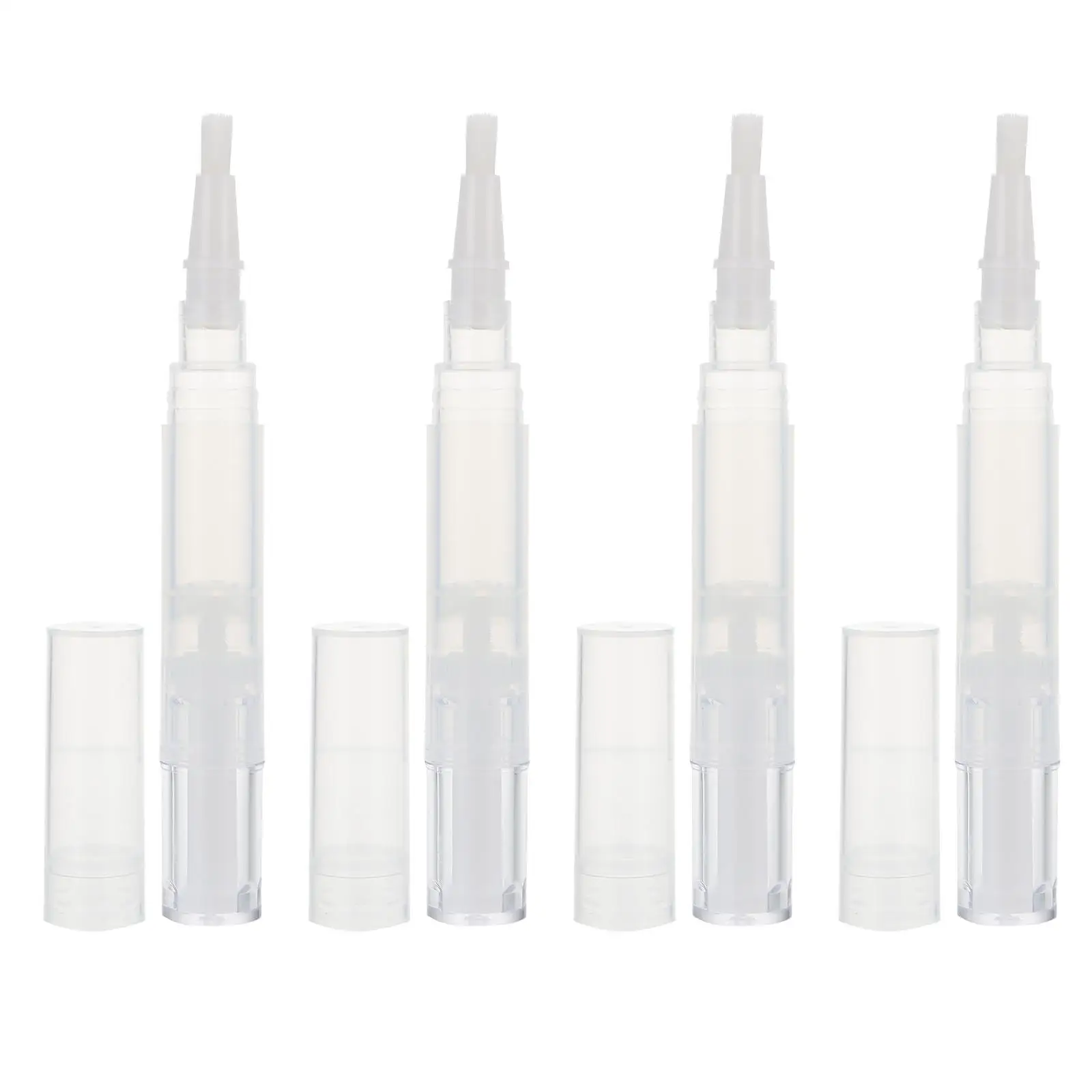 

4 Pcs Empty Refillable Nail Polish Pen Twisting Bottle Manicure Supply Lip Gloss Filling Tool Skincare Accessory For Transfer
