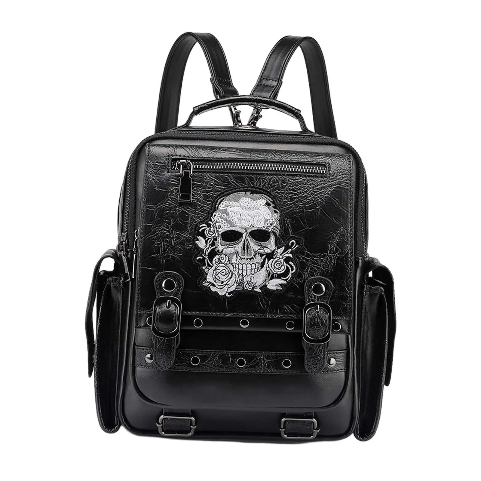 Czaszka plecak na laptopa torba do pracy skórzana głowa czaszki punk Casual Daypack College Cosplay Boy Shopping