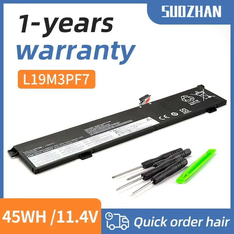 

SUOZHAN L19L3PF3 L19M3PF7 L19D3PF4 11.4V 45WH/4000mAh bateria do portátil for Lenovo Ideapad Creator 5-15IMH05 Gaming 3-15ARH05