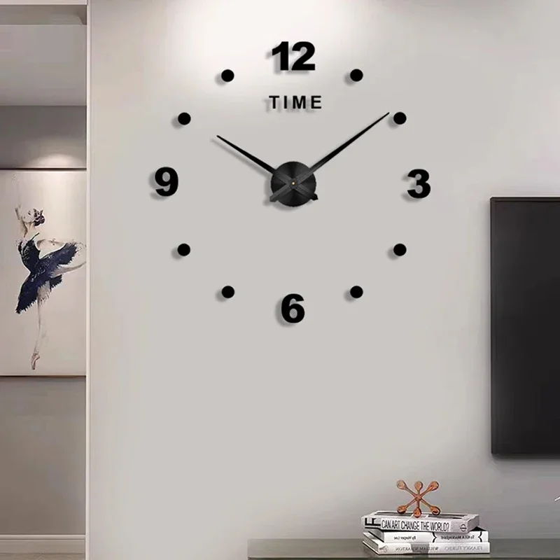 Relojes de pared de lujo para interiores, Mural artístico Digital para sala de estar, reloj de pared grande para restaurante, Horloge Murale silenciosa, decoración del hogar