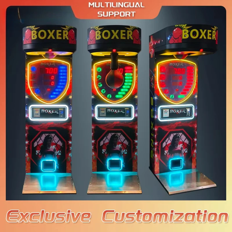 2025 New Upgrade Boxing Trainer Arcade Game Machine Electronic Counting Punching Target LED Light Realistic Plastic Iron English - view 5