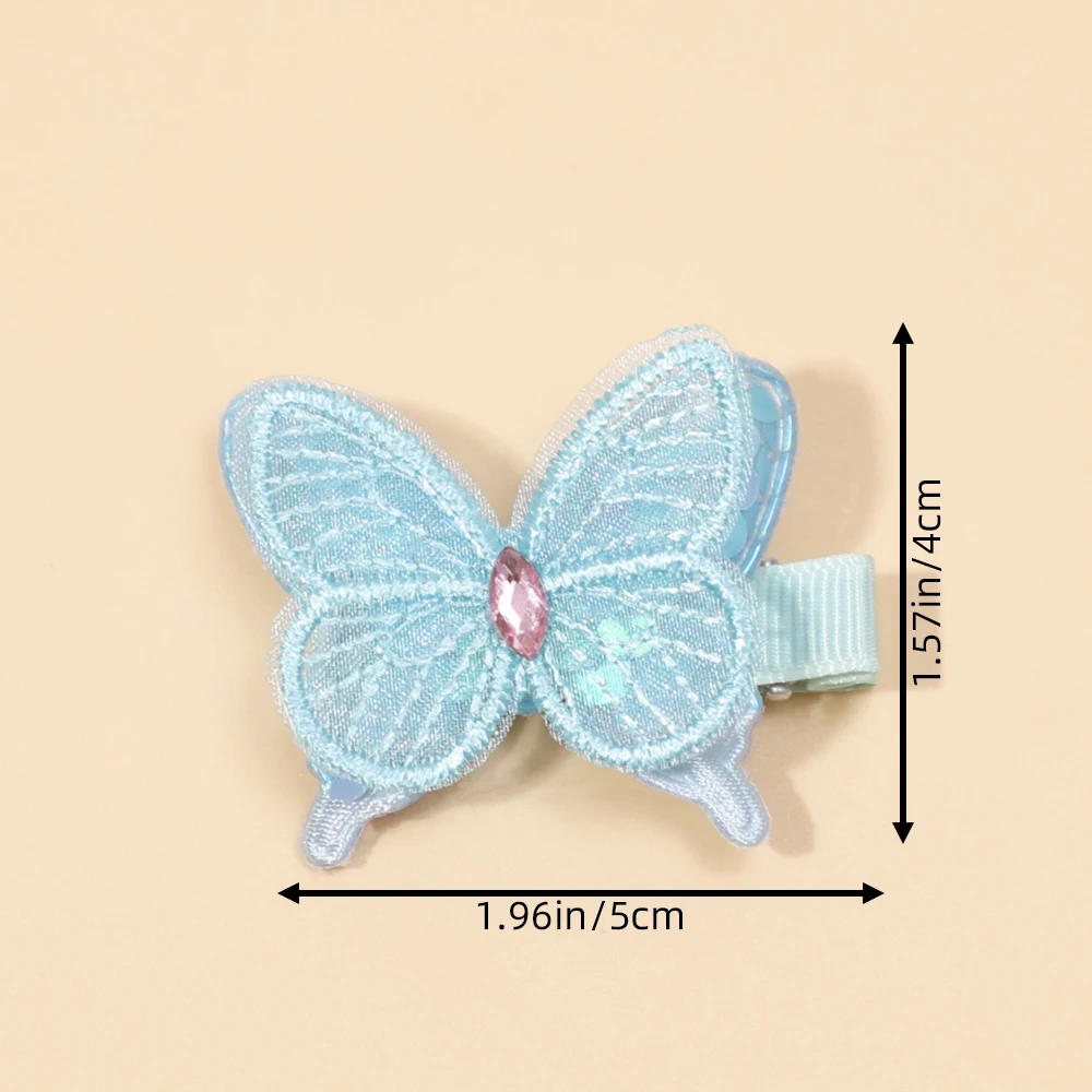 Ragazze Cute Butterfly forcine per bambini bambini Sweet Hair Clip Barrettes accessori per capelli per bambini completamente foderati regalo all'ingrosso