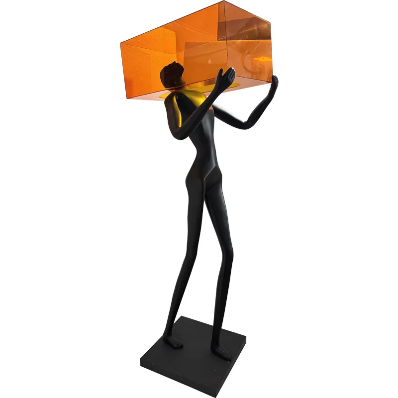 

Creative humanoid sculpture ornament Hotel lobby Large shopping mall decoration Floor-to-ceiling abstract sculpture