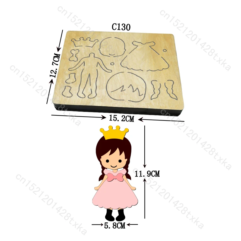 

Новая деревянная штамп принцессы для девочек для скрапбукинга, вырубные штампы, C130, разные размеры