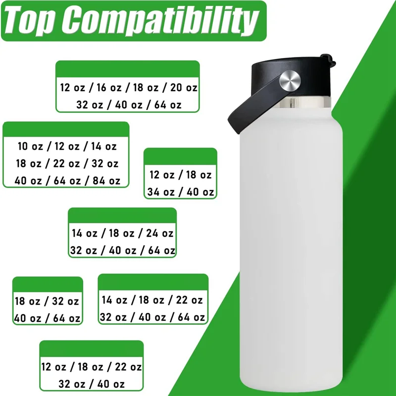 

Перекидные крышки для кофе AC22 для бутылки с широким горлышком 12, 16, 18, 20, 32, 40, 64 унции, замена крышки с гибкой ручкой
