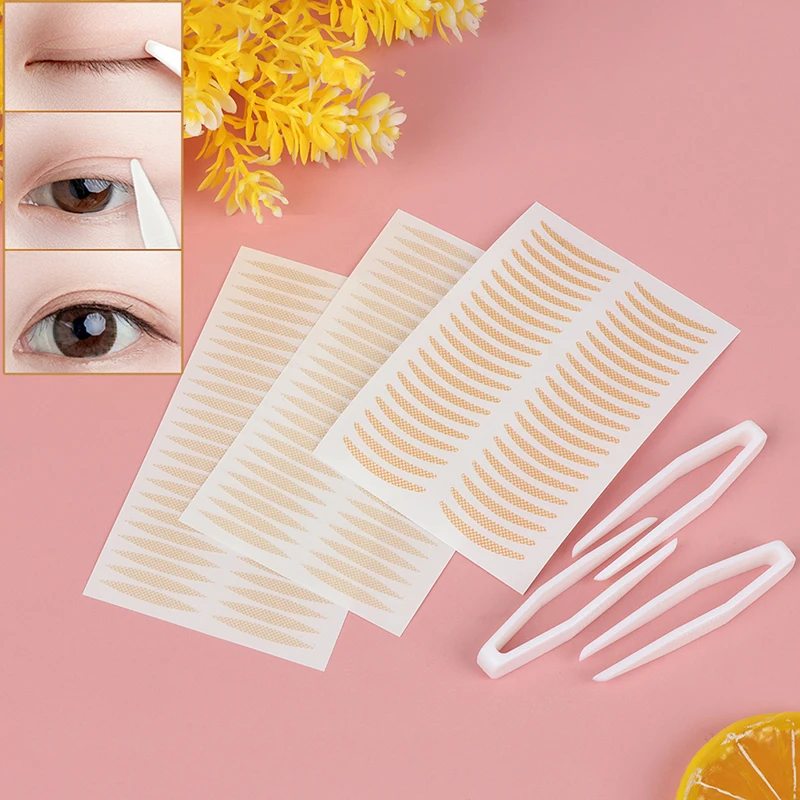 

200pcs Invisible Lace Mesh Double Eyelid Lift Strip Tape Adhesive Sticke tweezer