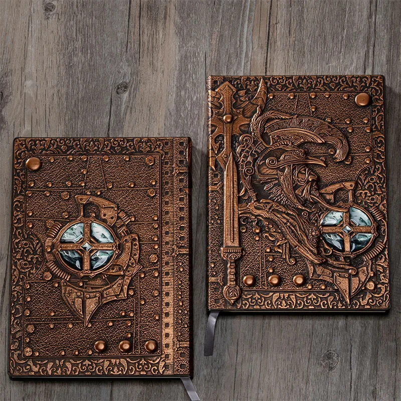 A5 Hardcover Notebook Vintage Legend Character Embossed Diary PU Notepad Travel Planner Journals Office School Stationery