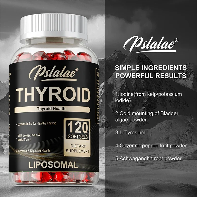 Thyroid Support - Reduce Fatigue, Improve Energy and Focus, Promotes Thyroid and Digestive Health - Vegetarian, Non-GMO