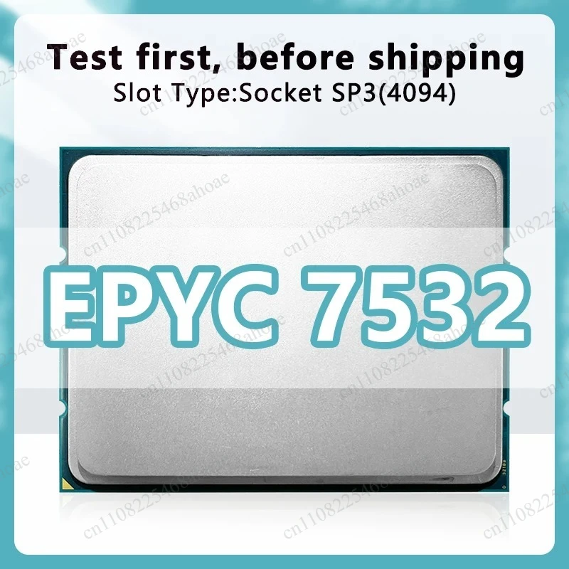 Used EPYC 7532 SP3 Server CPU 7nm 32‑Core 64‑Thread 2.4GHz 256MB 200W Compatible H11SSL i MZ01‑CE1 H11DSI