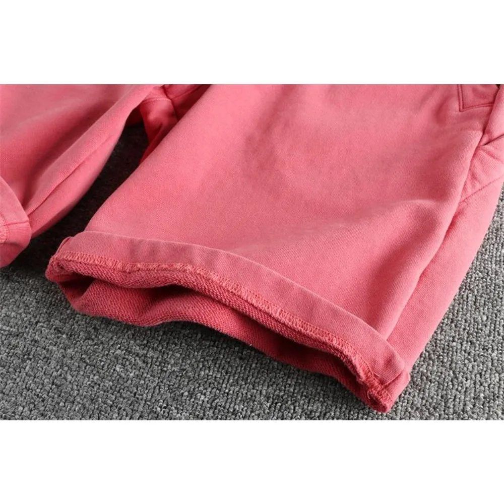 Тяжелые повседневные мужские шорты из чистого хлопка с петлями, стильные карманные брюки-капри в американском стиле ретро