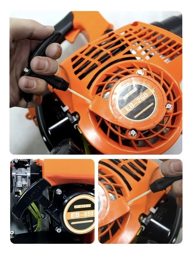 Peniup Udara Gas Nirkabel Portabel EB260JA Peniup Salju Dua Tak Daya Tinggi Ransel Bensin Taman Jenis Peniup Daun