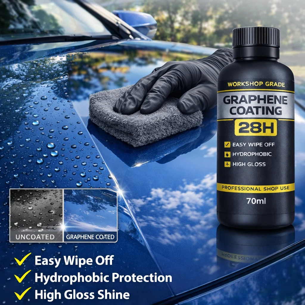 Graphene Ceramic Coating 28H – Self Cleaning Effect Ultra High Gloss 10+ Years Protection Extremely Hydrophobic Anti Scratch