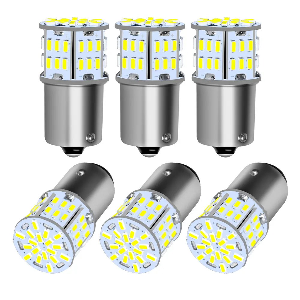 2/4/6/10PCS Ultra Helle P2MAX Led-lampen 1156 BA15S S25 G18 P21W 1157 BAY15d P21/5W 12V Weiß Auto Bremse Reverse Nebel Stick Lichter