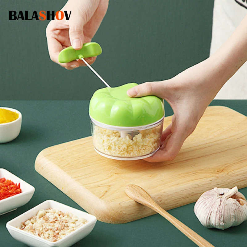 Small Garlic Grinder Manual Multi-function Garlic Chopper Crusher Press Food Vegetables Gadgets Masher Cutter Meat Kitchen