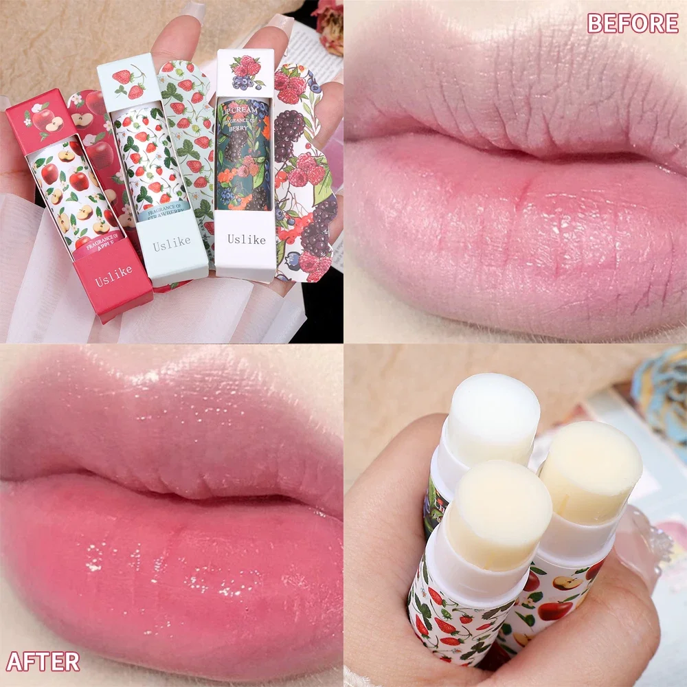 1PC Transparent Colored Lip Balm Lasting Anti-drying Moisturizing Lighten Lip Lines Color Changing Jelly Plump Lip Care Lipstick