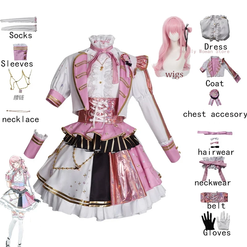 

Akiyama Mizuki Cosplay Project Sekai Costume Anime Game Colorful Stage Cosplay 5th Anniversary Halloween Party Outfits for Women