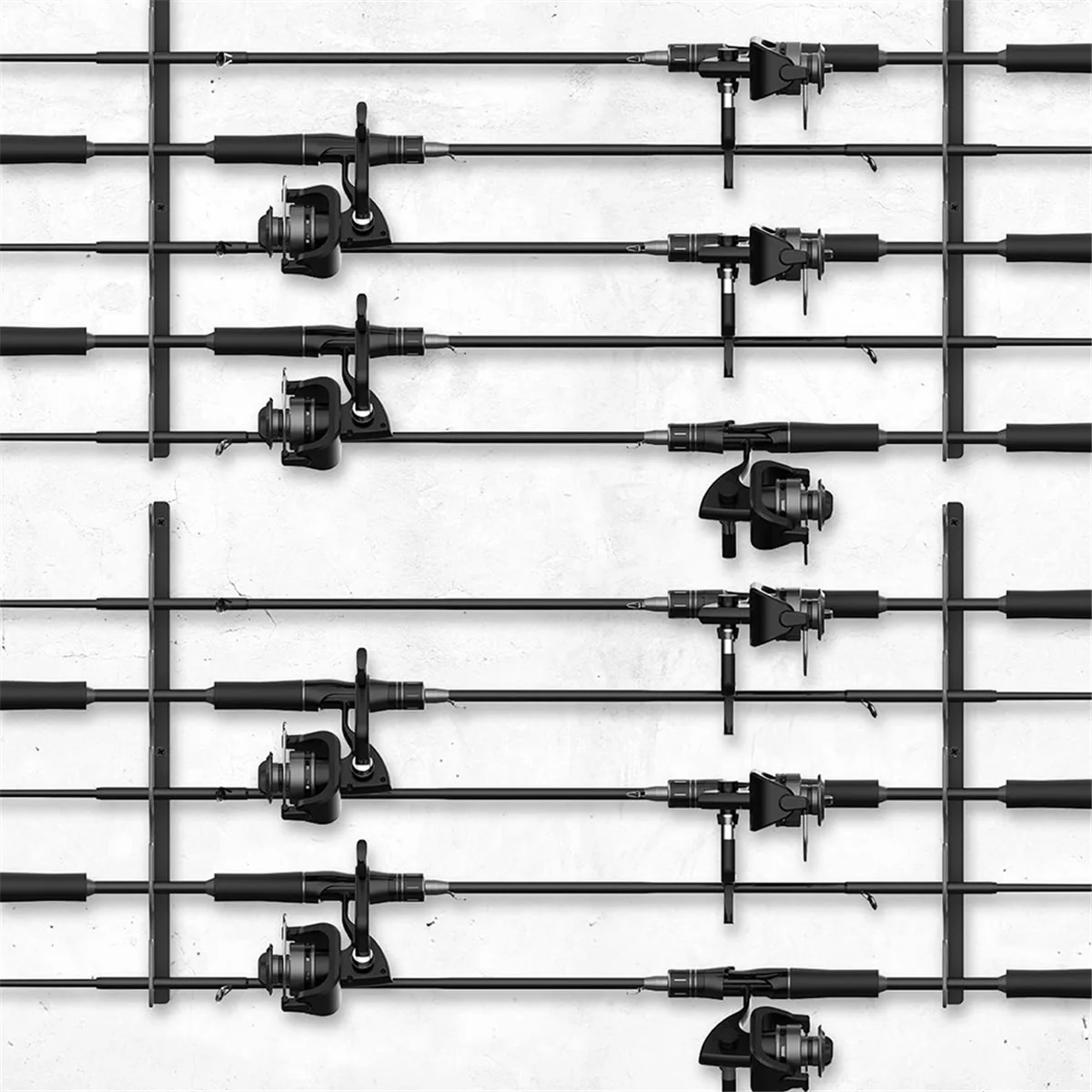 

ABST Вертикальный держатель удочки Настенная стойка для удочек для гаража, настенная, потолочная подставка для удочек