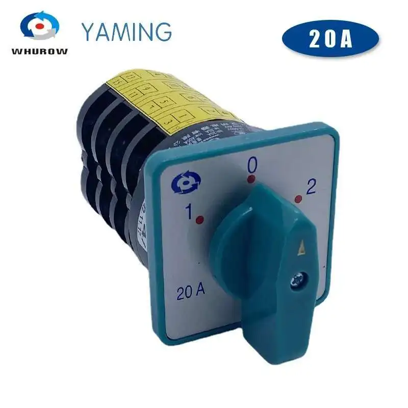 مفتاح تبديل مجموعة الكاميرا الدوارة ثلاثة أوضاع 20A 4kw أربعة/خمسة أقطاب مستويات محدد الاتصال الفضي HZ5-20/4