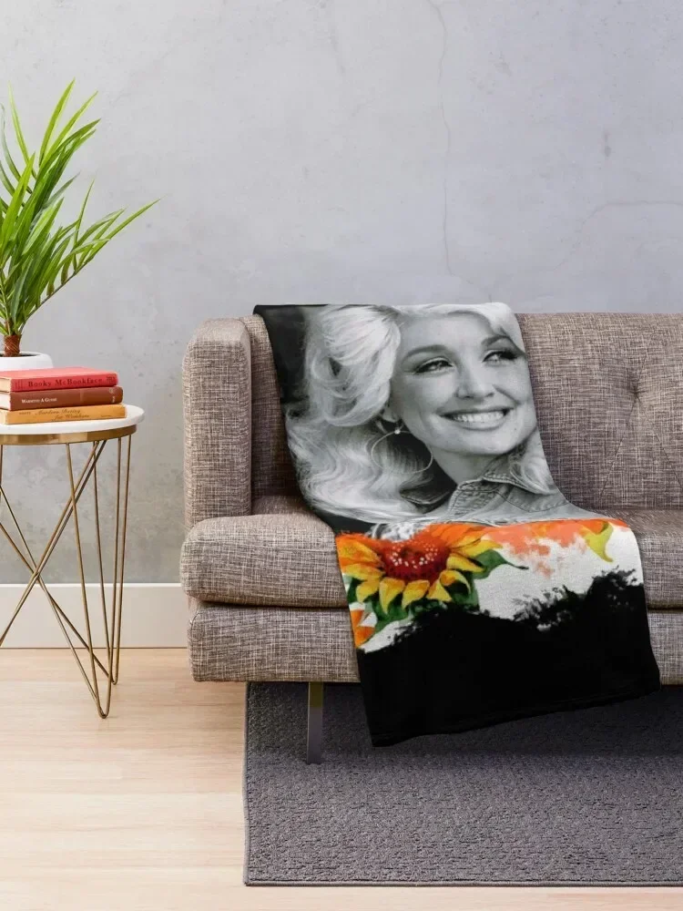 sunflower Dolly Parton jolene cute country music Dolly Parton funny Throw Blanket Luxury Designer Thin funny gift Blankets