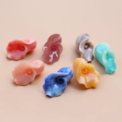 Couple Colored Calla Beads Artificial Coral Flowr Bead for Jewelry Making Pink Blue Jewellery Supplies DIY Materiales Cute