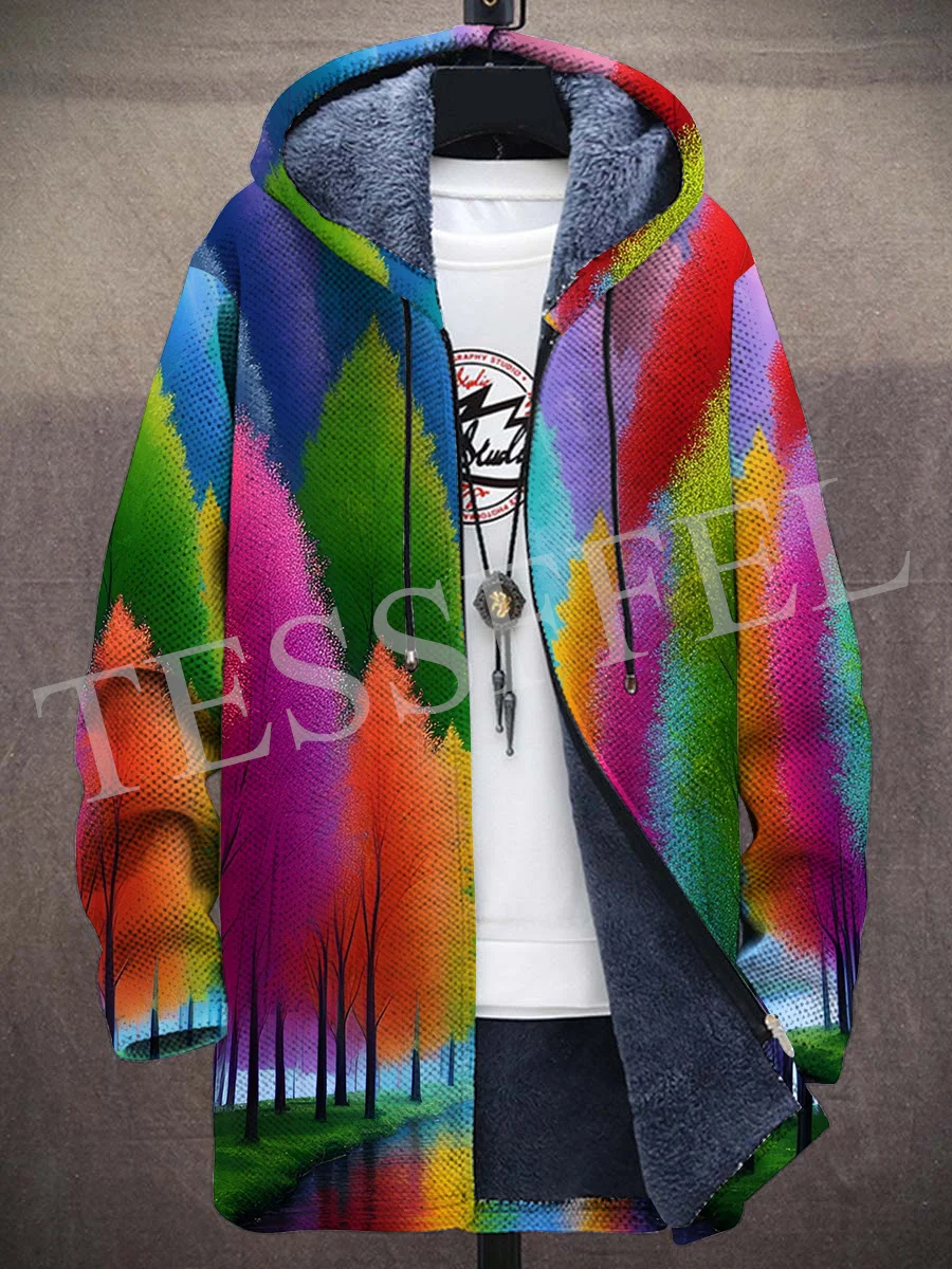 

NewFashion Gradient Graffiti Colorful Vintage Retro 3DPrint Windbreaker Winter Harajuku Jacket Zipper Hoodies Fleece Overcoat A4