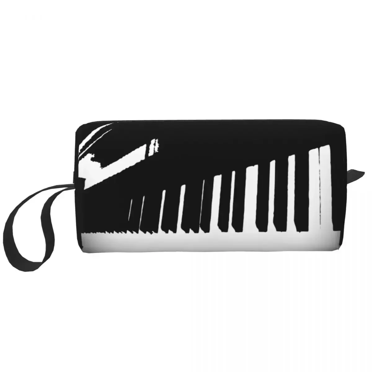 Piano Keyboard Makeup Bag Pouch Music Musician Musical Instrument Cosmetic Bag Travel Toiletry Small Makeup Pouch Storage Purse